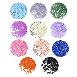 Mixed Color Opaque Acrylic Beads, No Hole/Undrilled, Round, Mixed Color, 1mm, about 20000pcs/bag