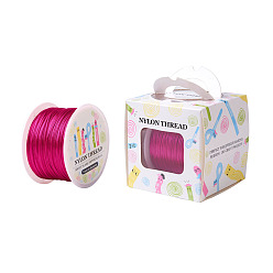 Фуксин Нейлоновая нить, для китайского решений узлов, круглые, фуксиново-красные, 1 мм, о 100yards / рулон (91.44 м / рулон), 300 фут / рулон