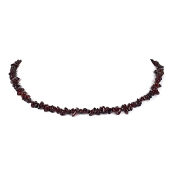 Гранат Колье из бисера с натуральным гранатом, золотые, 15.94~15.98 дюйм (40.5~40.6 см)