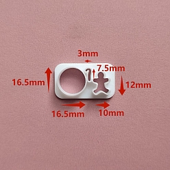Gingerbread Man Christmas Plastic Molds, Clay Cutters, Clay Modeling Tools, for Earring Making, Gingerbread Man, 3x1.65cm