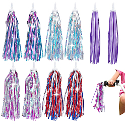 (52) Непрозрачная лаванда 5 пары 5 стили детские пластиковые ленты с кисточками, Велосипедные ручки для детей, руль самоката, лента, разноцветные, 280~287x23.5~35 мм, 1 пара / стиль