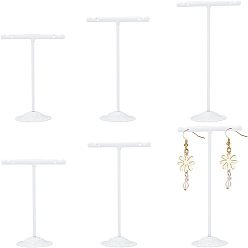 Weiß 3 Stück t Stabeisen Ohrring Displays Sets, Schmuck-Display-Rack, Schmuck Baum Strang, weiß, 90x60x35 mm, 110x60x35mm, 125x60x35mm, 3pcs / set
