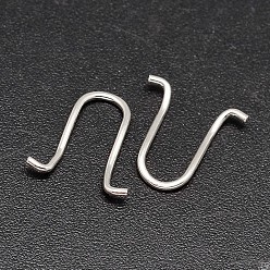 Silver Letter U 925 Sterling Silver Findings, Silver, 15x9x1mm, about 41pcs/20g