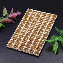 Goldenrod Faceted Cube Imitation Austrian Crystal Bead Strands, Grade AAA, Goldenrod, 6x6mm, Hole: 0.7~0.9mm, about 68pcs/strand, 15.7 inch
