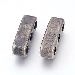 Antique Silver 304 Stainless Steel Shackles Clasps Finding, Rectangle, Antique Silver, 23x7x8mm, Hole: 4mm