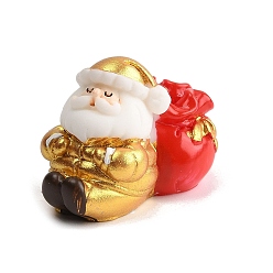 Santa Claus Рождественские тематические статуэтки из смолы для украшения рабочего стола в домашнем офисе, Дед Мороз, 27x23x38 мм