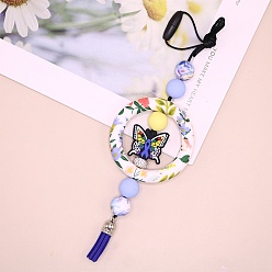 Butterfly Silicone Beads Big Pendants, Butterfly, 19.29x2.56 inch(49x6.5cm)
