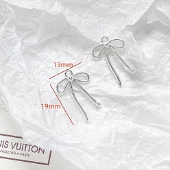 Bowknot Платинового сплава подвески, бантом, 13x19 мм
