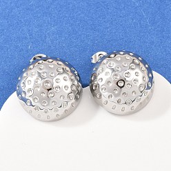 Нержавеющая Сталь Цвет 304 из нержавеющей стали серьги, полукруглый, цвет нержавеющей стали, 20.5 мм