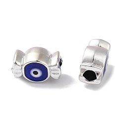 Candy Ccb пластиковые эмалированные европейские бусины, бусины с большим отверстием, светло-синий, конфеты, 10x15x8 мм, отверстие : 5 мм