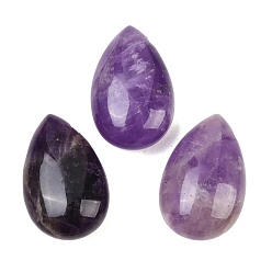 Аметист Подвески из натурального полосатого аметиста, слезинки, 28~28.5x18~18.5x6~6.5 мм, отверстие : 2.5~3 мм