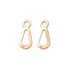 Real 14K Gold Filled 1/20 14K Gold Filled Chain Extender Connector, Yellow Gold Filled Teardrop Chain Tabs, Real 14K Gold Filled, 7x3x0.3mm, Hole: 0.9mm