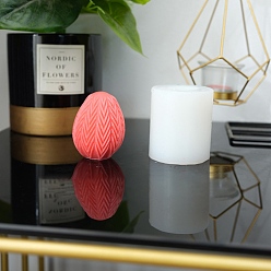 Другие DIY пасхальные яйца свечи пищевые силиконовые формы, для изготовления ароматических свечей, волновая картина, 6.2x7.5 см