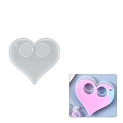 Сердце Силиконовые формы для подвесок пищевого класса своими руками, формы для литья смолы, сердце, 96x88x6 мм