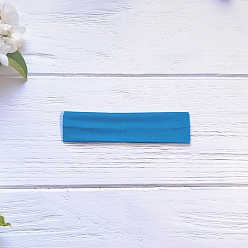 Темно-Голубой Повязки для волос из молочного шелка, мягкая толстая повязка на голову, глубокое синее небо, 200x50 мм