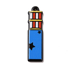 Letter I Circus Theme Printed Acrylic Pendants, Joker, Letter Charm, Letter I, 34.5x9x2mm, Hole: 0.9mm