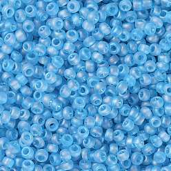 (163F) Matte Transparent AB Aqua Тохо 8/0 круглые бусины, японский бисер, (163 f) матовый прозрачный ab aqua, 3 мм, отверстие : 1 мм, Около 222 шт / 10 г