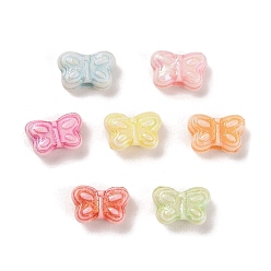 Mixed Color Plastics Beads, Craft Beads, Butterfly, Mixed Color, 5.5x8x4mm, Hole: 1.7mm, 2941pcs/500g