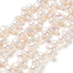 PapayaWhip Natural Cultured Freshwater Pearl Beads Strands, Grade 4A, Rice, PapayaWhip, 7~9x4~5mm, Hole: 0.5mm, about 77pcs/strand, 13.90 inch(35.3cm)