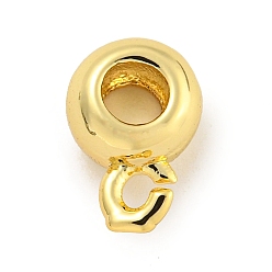 Настоящее золото 18K Поручни из латунной трубы с покрытием стойки, петля под залог, долговечный, без свинца и без кадмия, реальный 18 k позолоченный, 9.5x6.5x4 мм, отверстие : 1.4 мм