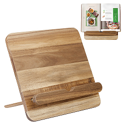 BurlyWood 1 Set Wooden Slant Back Cookbook Holder, Rectangle, BurlyWood, 25x19x23cm