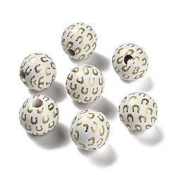 Другие Серия ко дню святого патрика печатные деревянные европейские бусины схима, подкова, 15.5~16x15 мм, отверстие : 4 мм