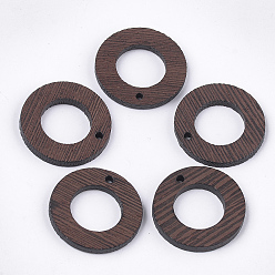 Кокосово-Коричневый Подвески из дерева венге, неокрашенными, кольцо, кокосового коричневый, 27.5x2.5~3 мм, отверстие : 2 мм