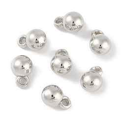 Платина Пластиковые прелести ccb, круглые, платина, 11x7.5 мм, отверстие : 2 мм