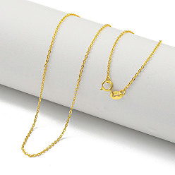 Настоящее золото 18K 925 колье из стерлингового серебра, реальный 18 k позолоченный, 18.19 дюйм (46.2 см)