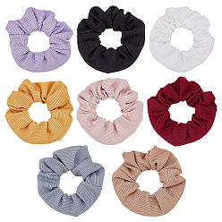 (52) Непрозрачная лаванда 8шт. 8 цвета полиэстер эластичные аксессуары для волос, для девочек или женщин, резинка для волос / резинки для волос, разноцветные, 100x5~8.5 мм, 1 шт / цвет
