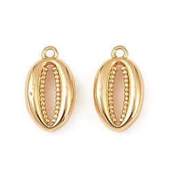 Shell Shape Латунные подвески на тему океана, долговечный, без никеля , реальный 18 k позолоченный, формы раковины, 14.5x8x4 мм, отверстие : 1.2 мм