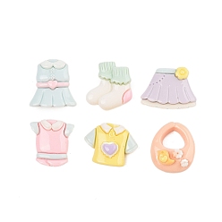 Mixed Shapes Кабошоны из непрозрачной смолы серии bbay, разноцветные, разнообразные, 13.5~16x14~18x5~7.5 мм