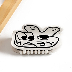 Черный Заколки для волос из пвх, аксессуары для волос для женщин и девочек, жест, чёрные, 86 мм