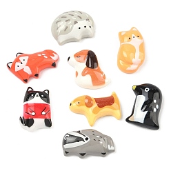 (52) Непрозрачная лаванда Кабошоны из непрозрачной смолы на тему животных, разнообразные, разноцветные, 14~25x13.3~25.7x6.5~7.3 мм