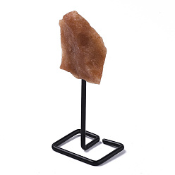 Красный Авантюрин Натуральный красный авантюрин украшения дисплей, грубый необработанный камень, с напылением железа, самородки, 111~158 мм