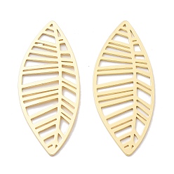 Настоящее золото 18K Латунные кабошоны, без кадмия, без никеля и без свинца, полый лист, реальный 18 k позолоченный, 55x22x0.8 мм