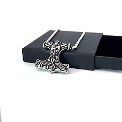 Нержавеющая Сталь Цвет Кулон в виде якоря корабля викингов Beier, цепочка из нержавеющей стали для мужчин. Ювелирные изделия.