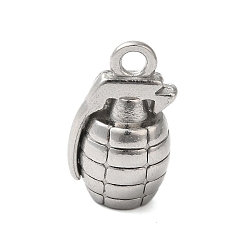 Нержавеющая Сталь Цвет Не тускнеющие 304 подвески из нержавеющей стали, гранатовые чары, цвет нержавеющей стали, 22.5x13x11 мм, отверстие : 3 мм