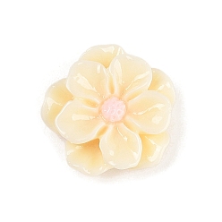 Мокасин Непрозрачные кабошоны из смолы, камелия, мокасин, 17x17x5 мм