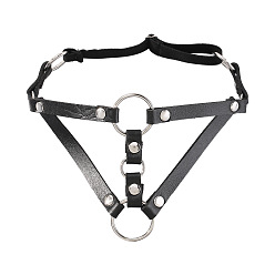 Черный Цепь для ног из искусственной кожи, готическая цепь на бедро для женщин, чёрные, 400 мм