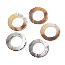 (52) Непрозрачная лаванда Природные Подвеска оболочки, Кольца, разноцветные, 33x2 мм, отверстие : 2 мм