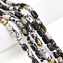 Желтая Бирюза(яшма) Бусы из натуральной желтой бирюзы (яшмы), баррель, 9.5~10.5x6~7 мм, отверстие : 0.7 мм, около 38 шт / нитка, 15.16~15.35 дюйм (38.5~39 см)