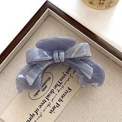 Сланцево-синий Пластиковые зажимы когтя волос, бантом, аксессуары для волос для женщин и девочек, синевато-серый, 95 мм