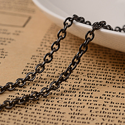 Electrophoresis Black 304 кабельные цепи из нержавеющей стали, несварные, с катушкой, ионное покрытие (ip), овальные, электрофорез черный, 4x3x0.8 мм, около 65.61 футов (20 м) / рулон