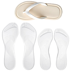 Прозрачный 4 пар 2 стилей силиконовых самоклеящихся накладок на пятки, полуботинки, прозрачные, 240x80~83x7.5~8 мм, 2 пары / стиль