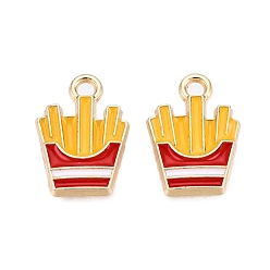 Золотистый Сплав эмали прелести, без кадмия, без никеля и без свинца, прелести картофеля фри, золотой свет, золотые, 14x10x2 мм, отверстие : 1.6 мм