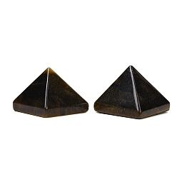 Тигровый глаз Натуральный тигровый глаз оргонит пирамида дисплей украшения, фигурка для украшения дома, энергетический камень рейки для исцеления, 40.5x40.5x35 мм