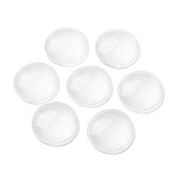 Clear Transparent Glass Cabochons, Clear Dome Cabochon for Cameo Photo Pendant Jewelry Making, Clear, 19.5~20x5.5mm