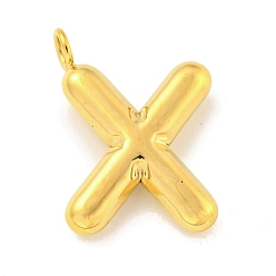 Letter X Ионное покрытие (ip) 304 подвески из нержавеющей стали, буквенное очарование, золотые, Письмо X, 16.5x11.5x3 мм, отверстие : 2 мм