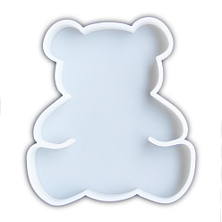 Медведь Силиконовые формы, формы для украшения, формы для литья гипсовой смолы, белые, медведь, 155x138x22 мм